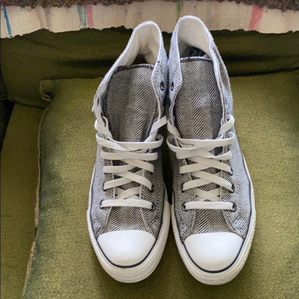 Herringbone Converse High Top Sneakers